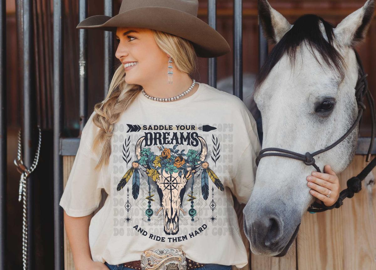 Saddle Your Dreams and Ride Them Hard (Starlight) DTF transfer