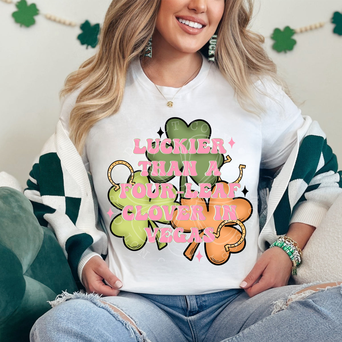 Luckier than a four leaf clover vegan (VIRGO) 34690 DTF transfer
