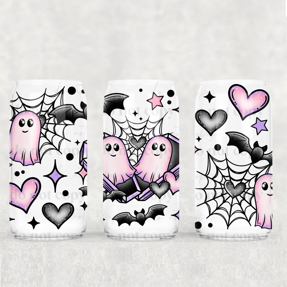 6896 pink ghosts coffins (CSC) UV DTF WRAP