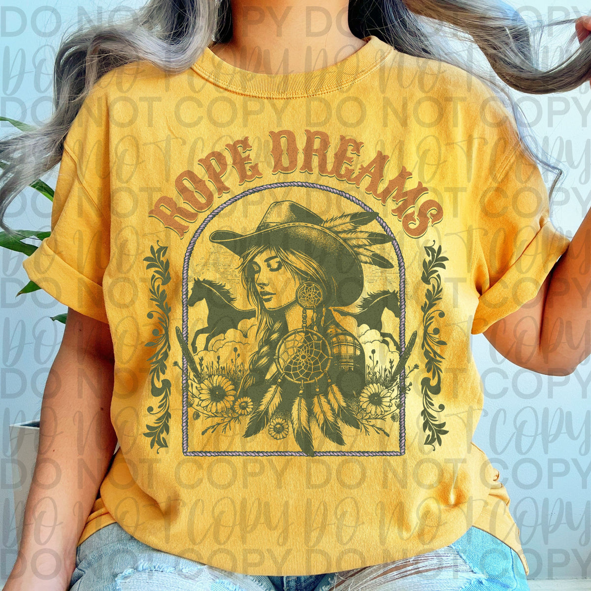 Rope Dreams Cowgirl (Starlight) DTF transfer