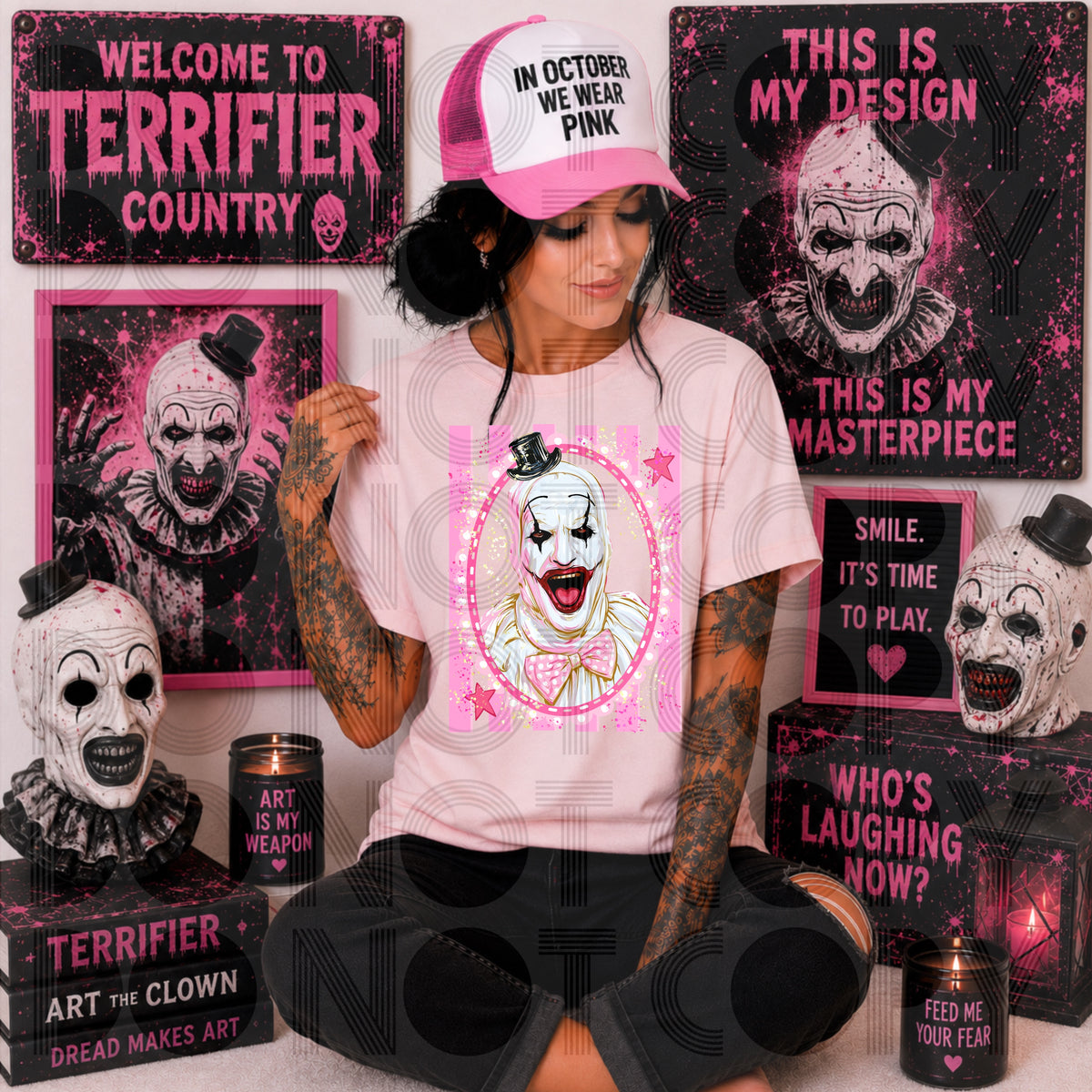 Clown in October we wear pink (SSD) DTF transfer