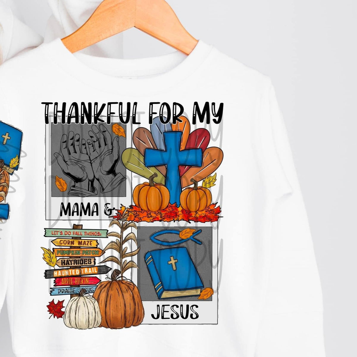Thankful for My Mama & Jesus *FRONT ONLY BOYS* (FDCD) DTF Transfer