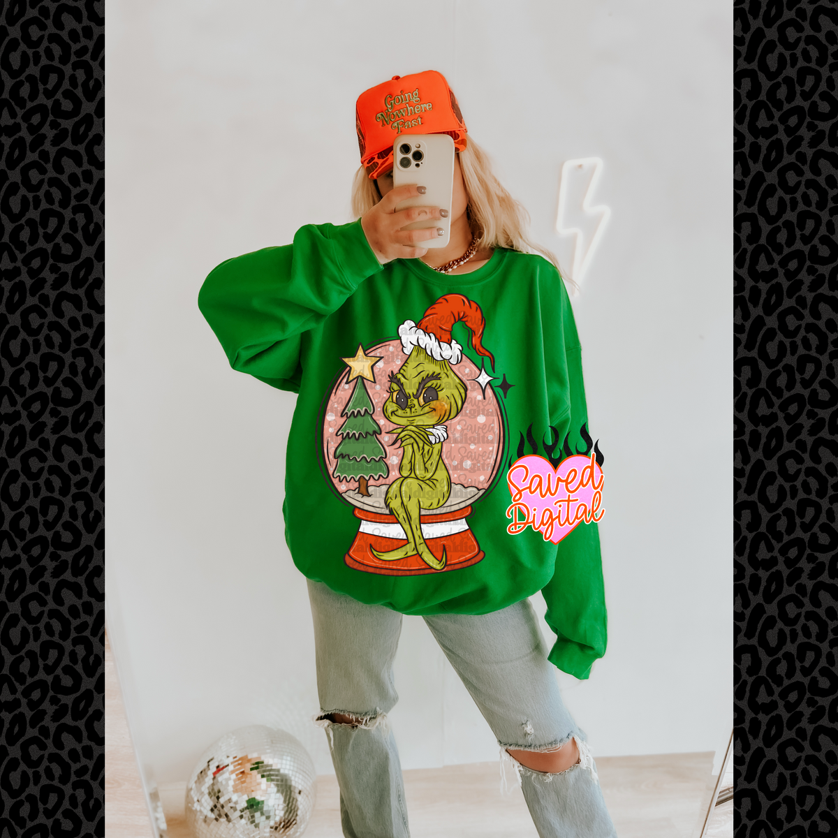 G man pink snow globe (Saved) DTF Transfer