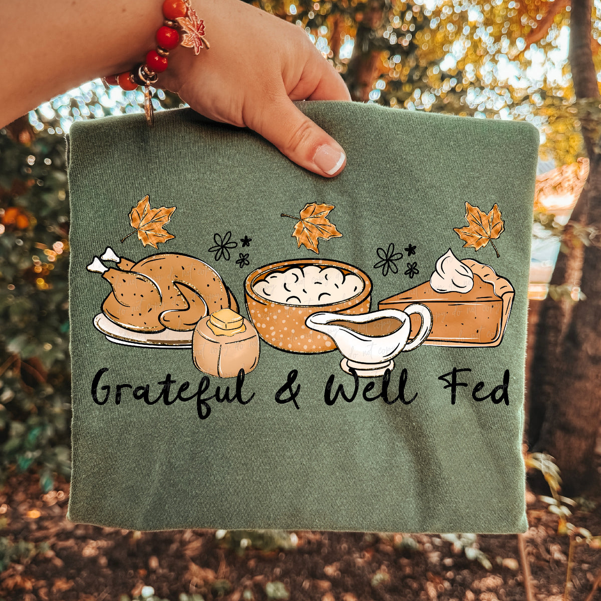 Grateful & well fed (Virgo) DTF Transfer