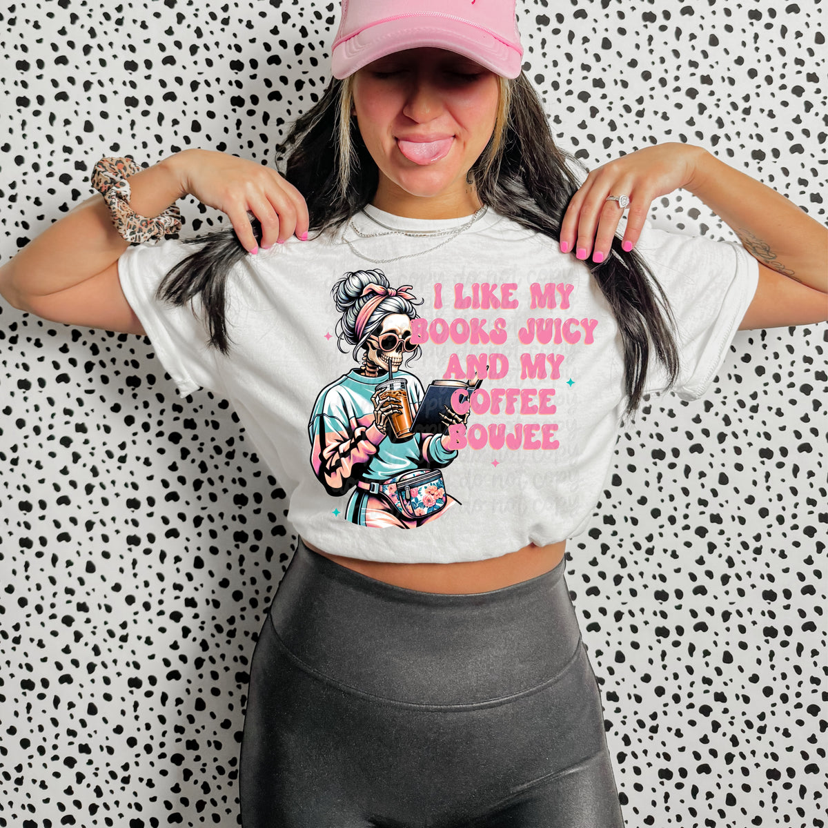 I like my books juicy and my coffee boujee (VIRGO) 34678 DTF transfer