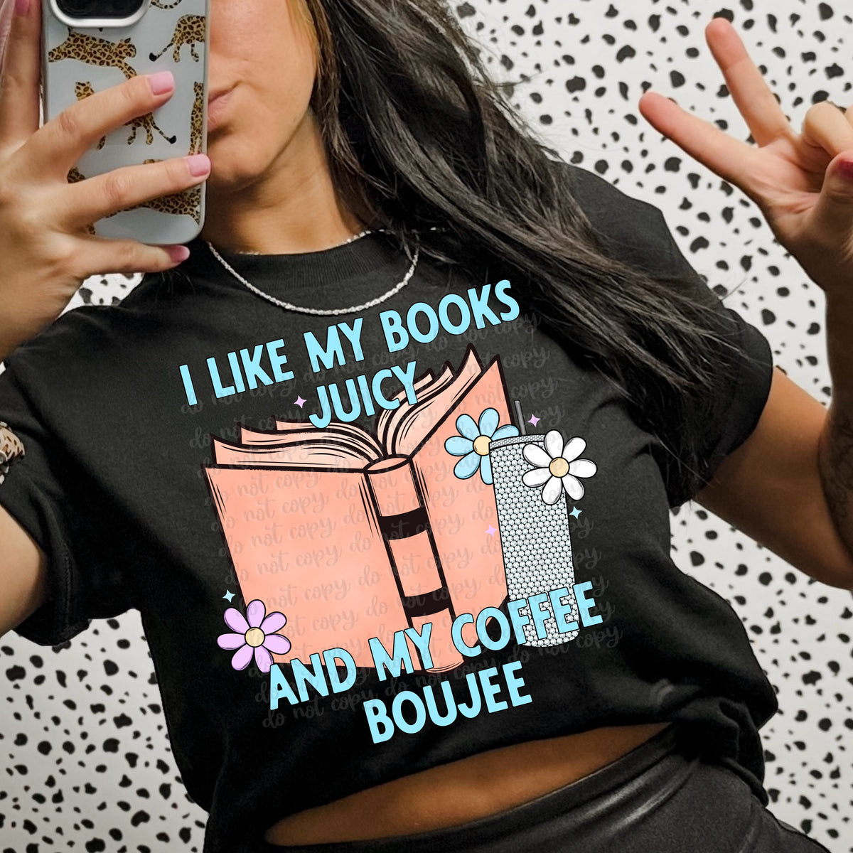 I like my books juicy and my coffee boujee BOOK (VIRGO) 34679 DTF transfer