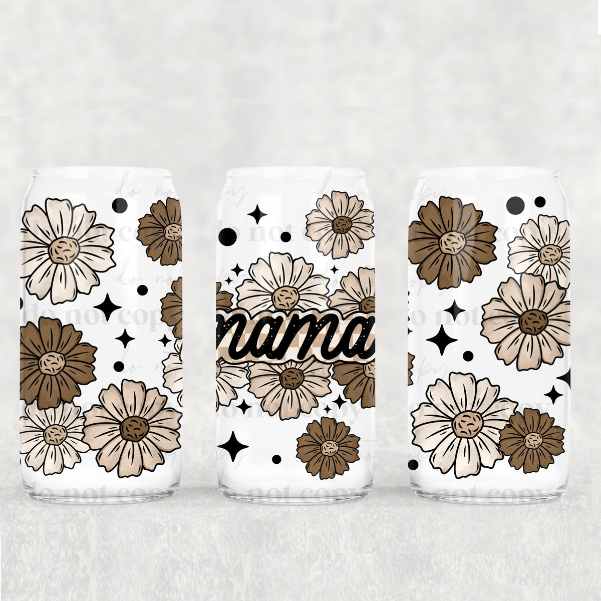6994 beige glowers mama (CSC) UV DTF WRAP