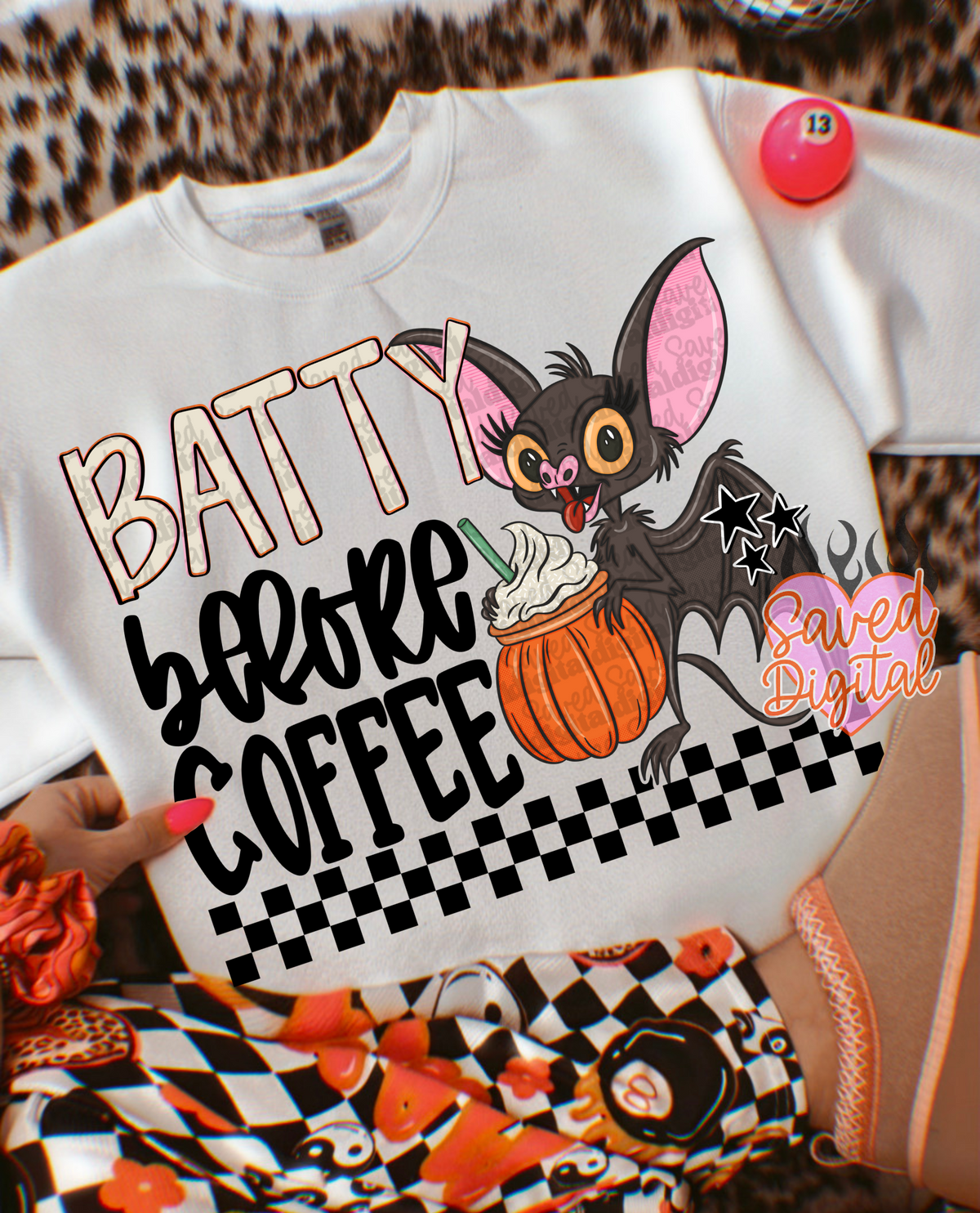 Batty before coffee (Saved) DTF Transfer