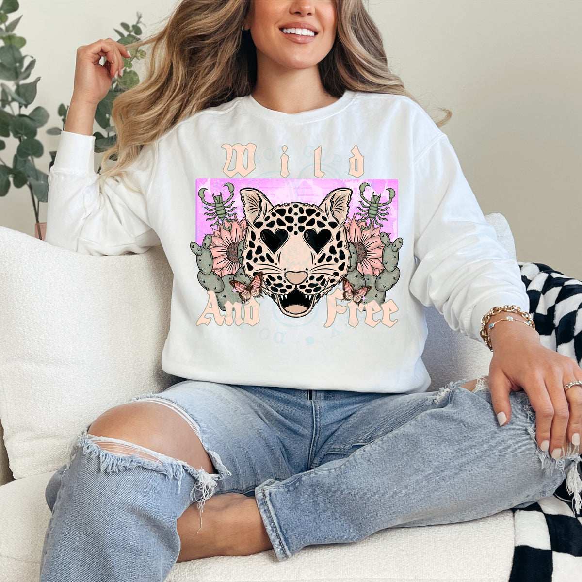 Wild and free leopard (VIRGO) 34666 DTF transfer