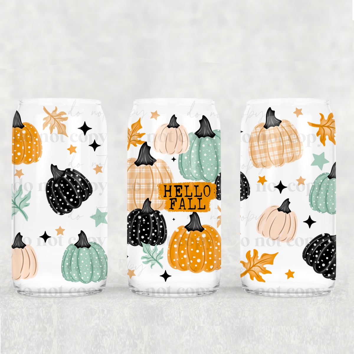 7119 hello fall printed pumpkins (CSC) UV DTF WRAP