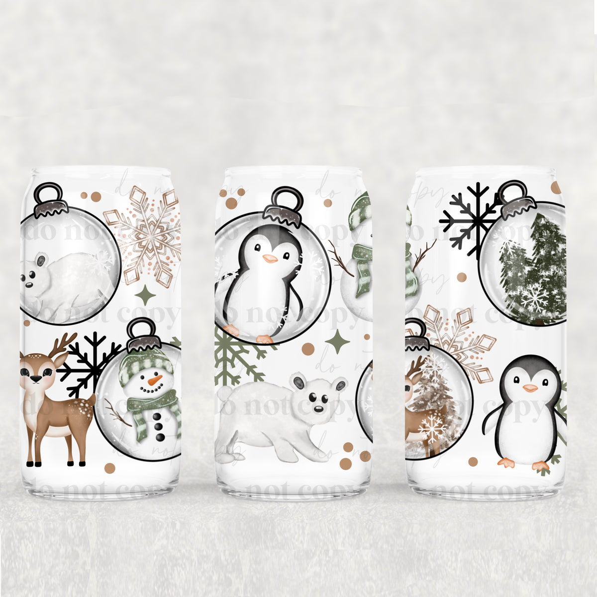 ornaments with animals 7187 (CSC) UV DTF WRAP