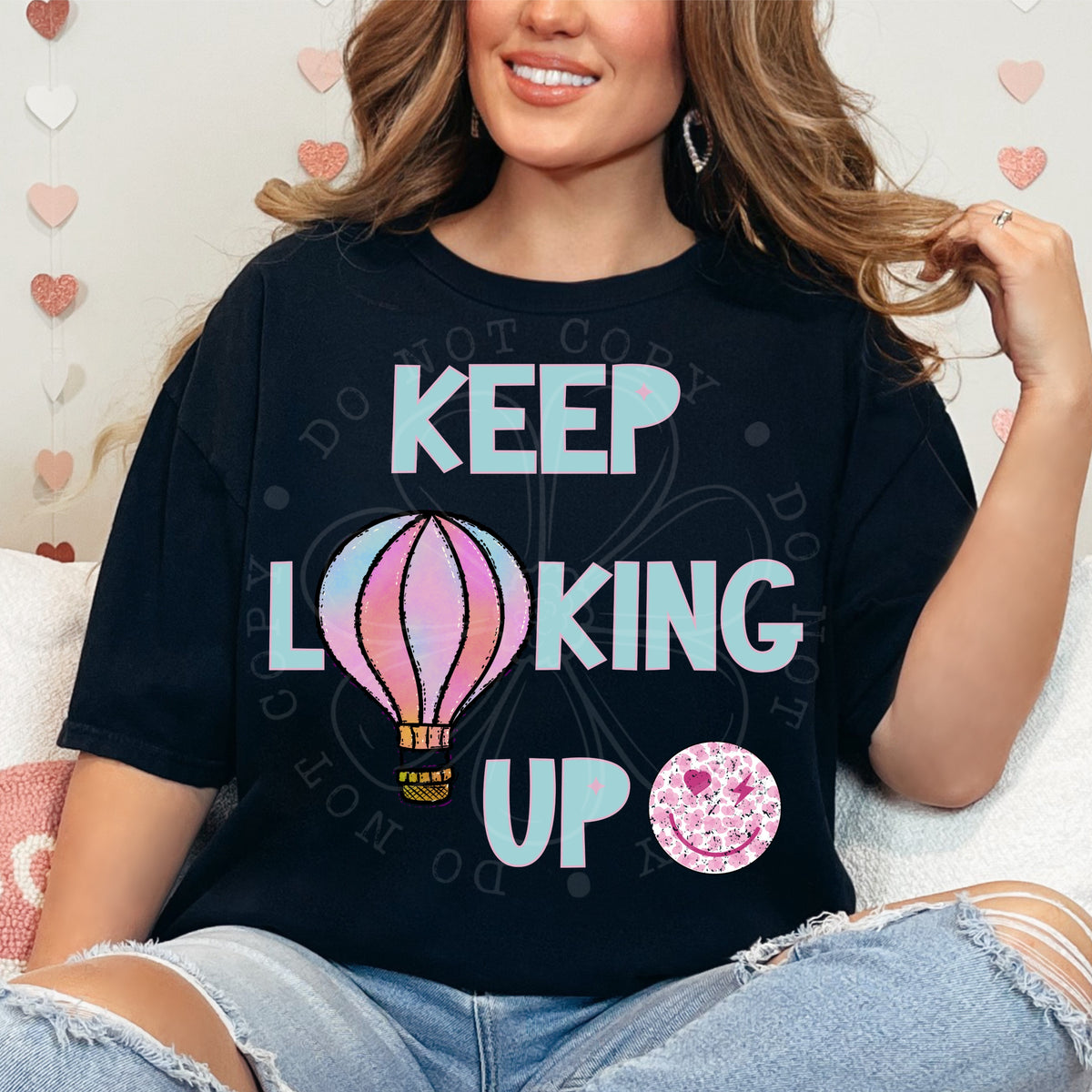 Keep looking up smiley (VIRGO) 34672 DTF transfer