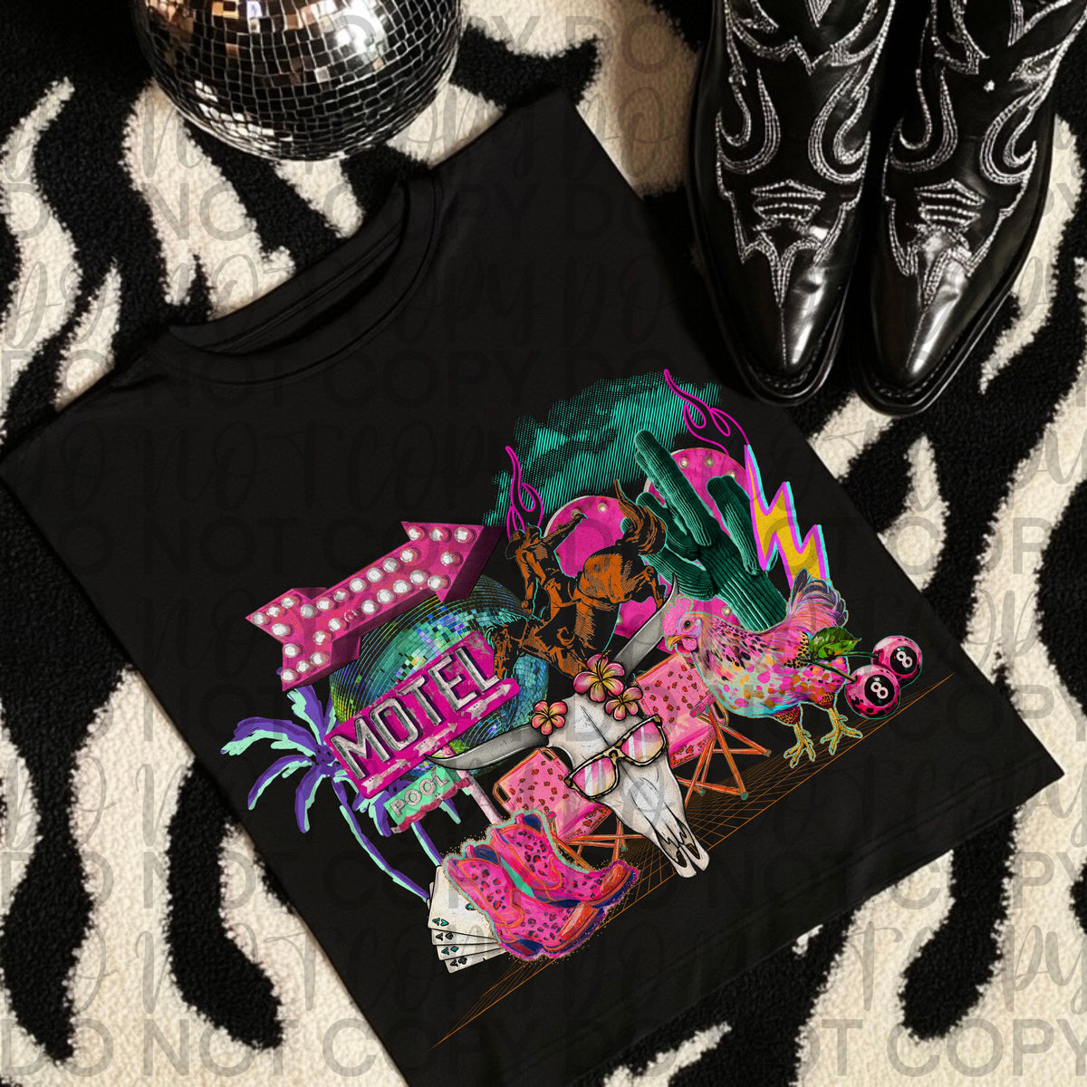Pink Western Items (Starlight) DTF transfer