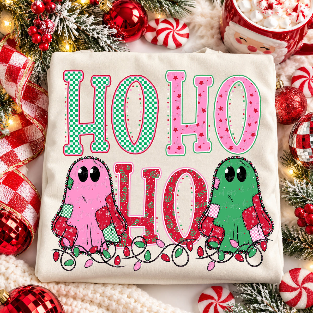 Ho ho ho Christmas ghosts (Virgo) DTF Transfer