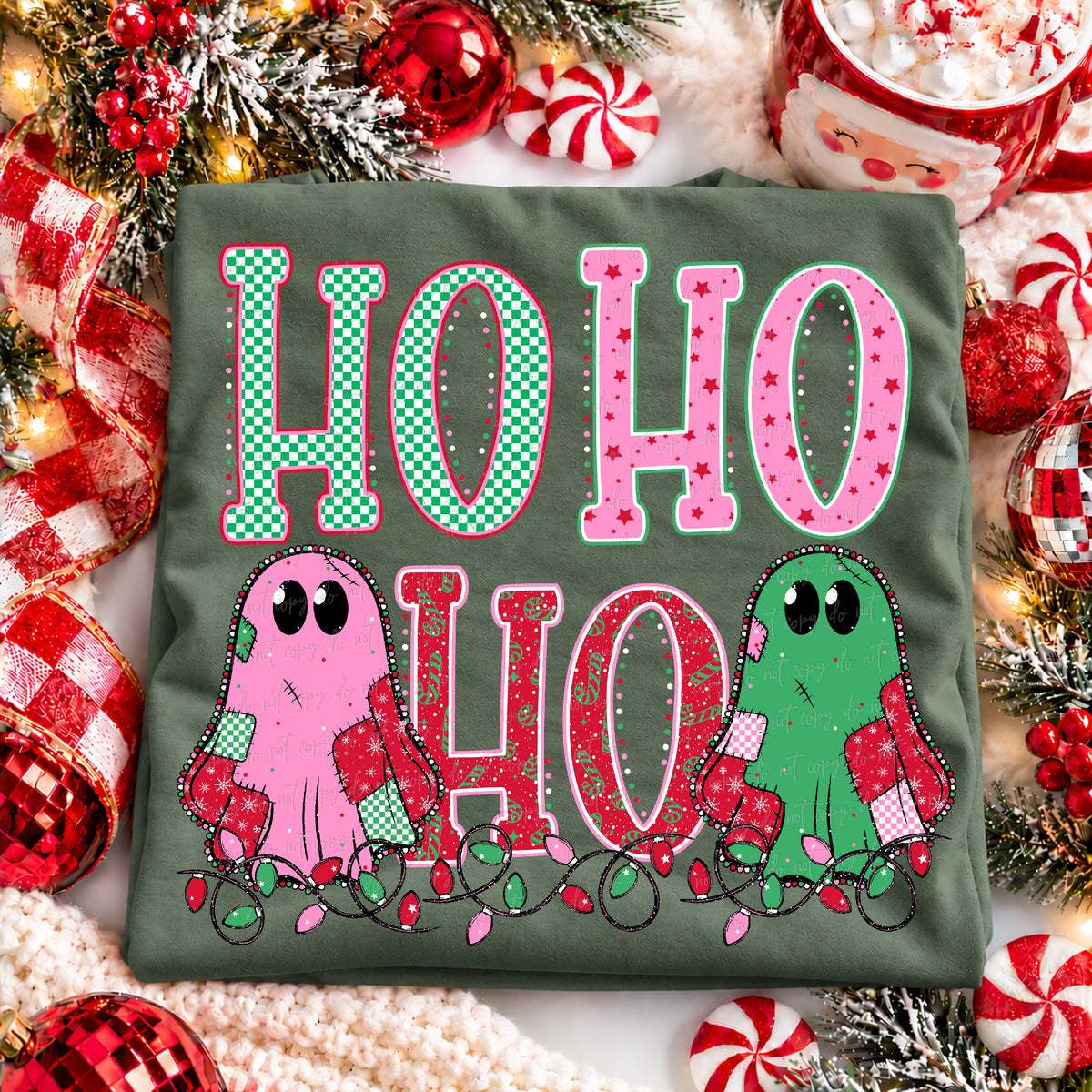 Ho ho ho Christmas ghosts (Virgo) DTF Transfer
