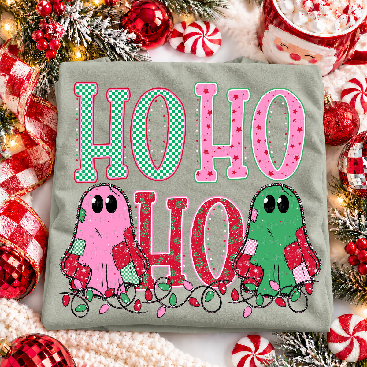 Ho ho ho Christmas ghosts (Virgo) DTF Transfer