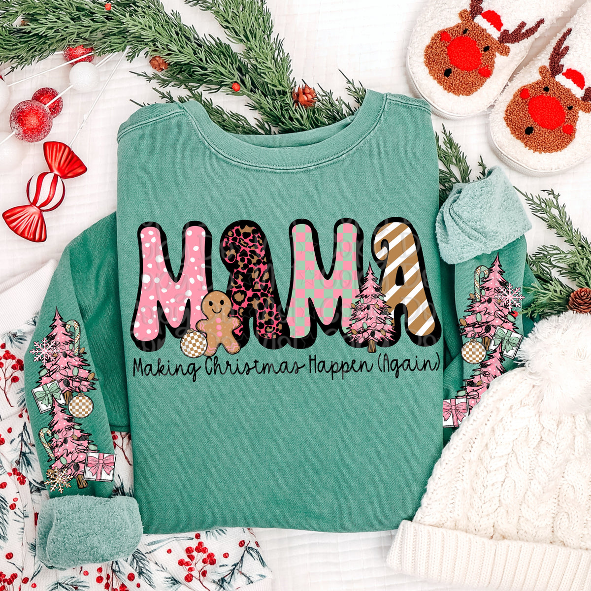 Christmas Pattern Mama (Virgo) DTF Transfer