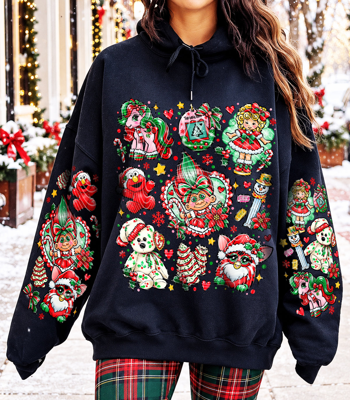 90's Christmas collage (SET OF TWO SLEEVES ONLY) (Gravitee) DTF Transfer
