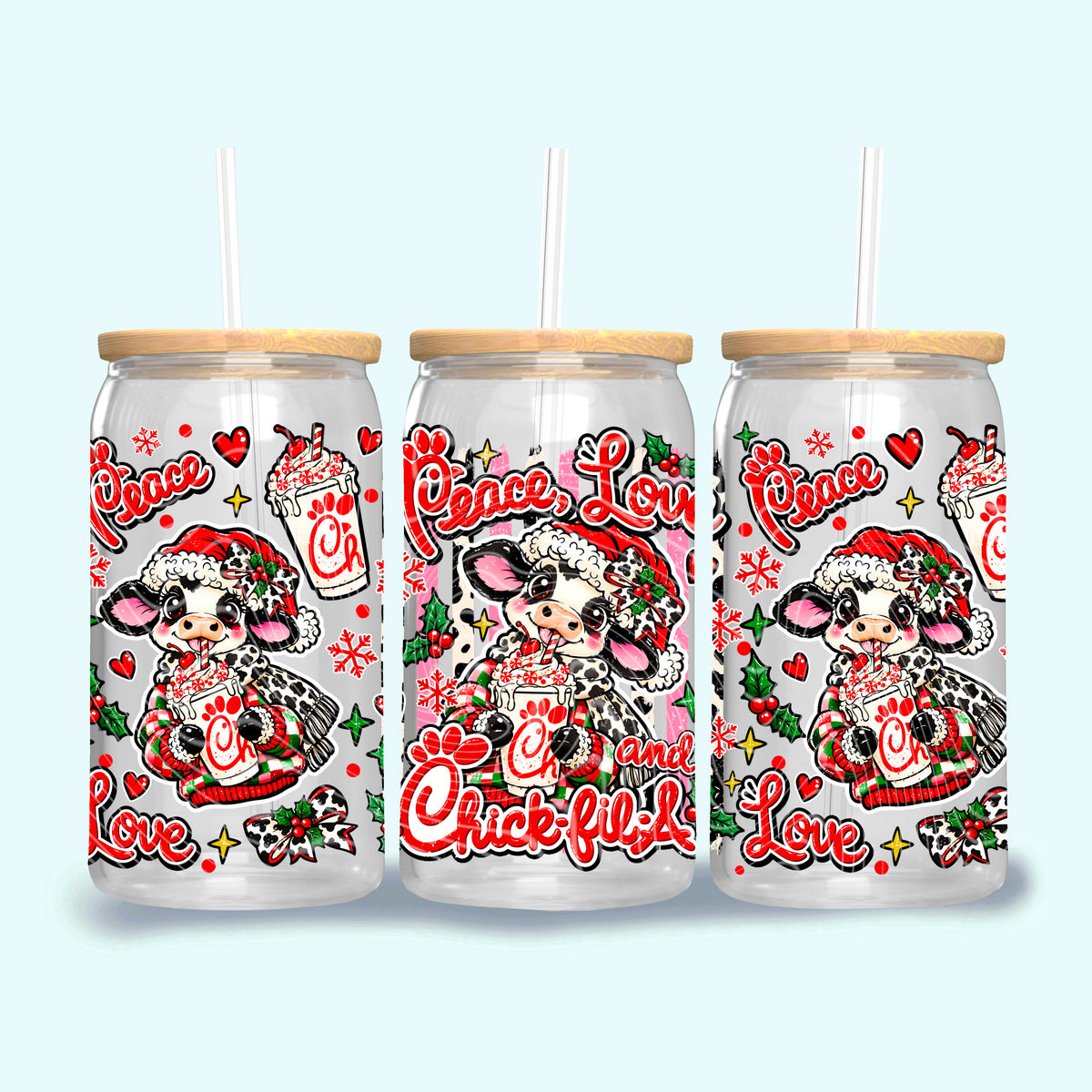 Peace love and chick (Gravitee) UV DTF WRAP