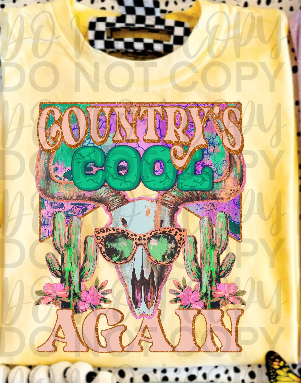 Country's cool again TAN FONT (Starlight) DTF transfer