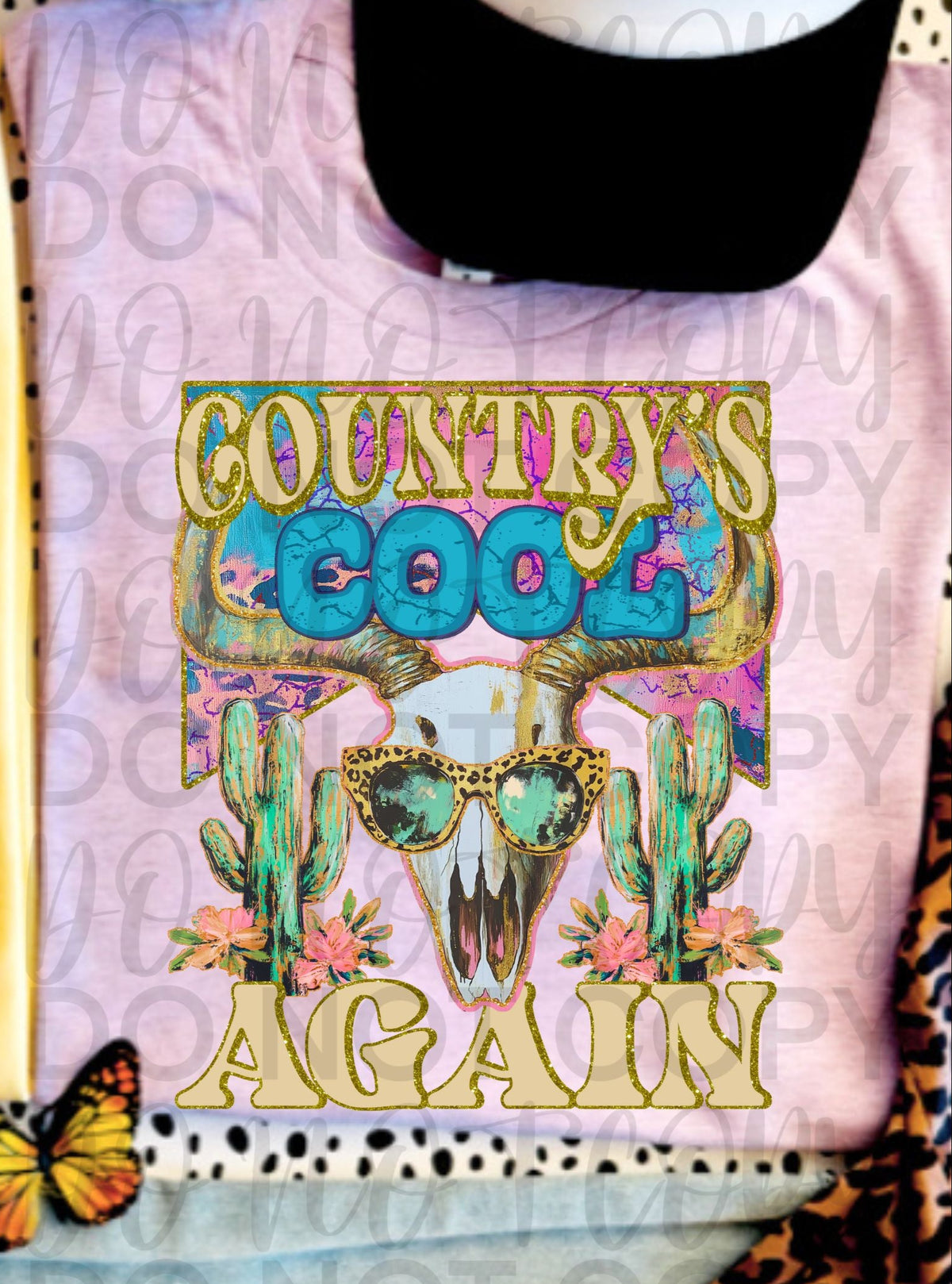 Country's cool again YELLOW FONT (Starlight) DTF transfer