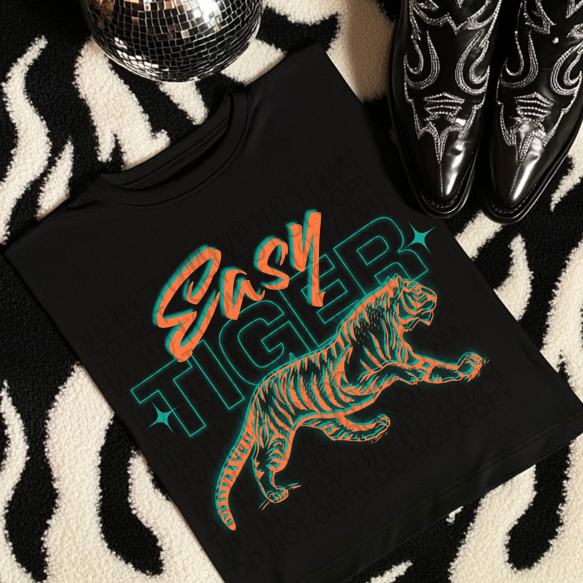 Easy Tiger ORANGE (Starlight) DTF transfer