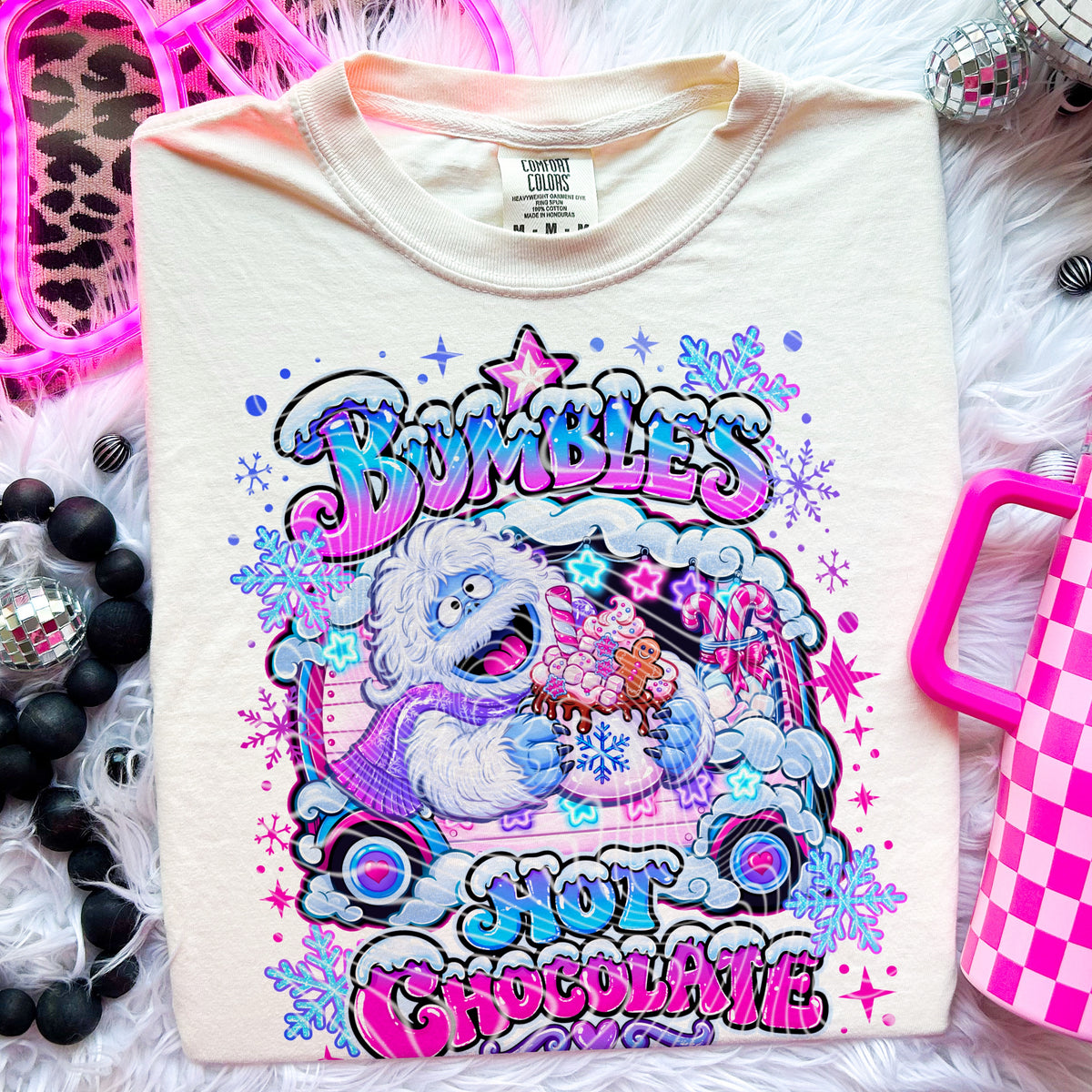 Bum's hot chocolate -pink and purple colors (Gravitee) DTF Transfer