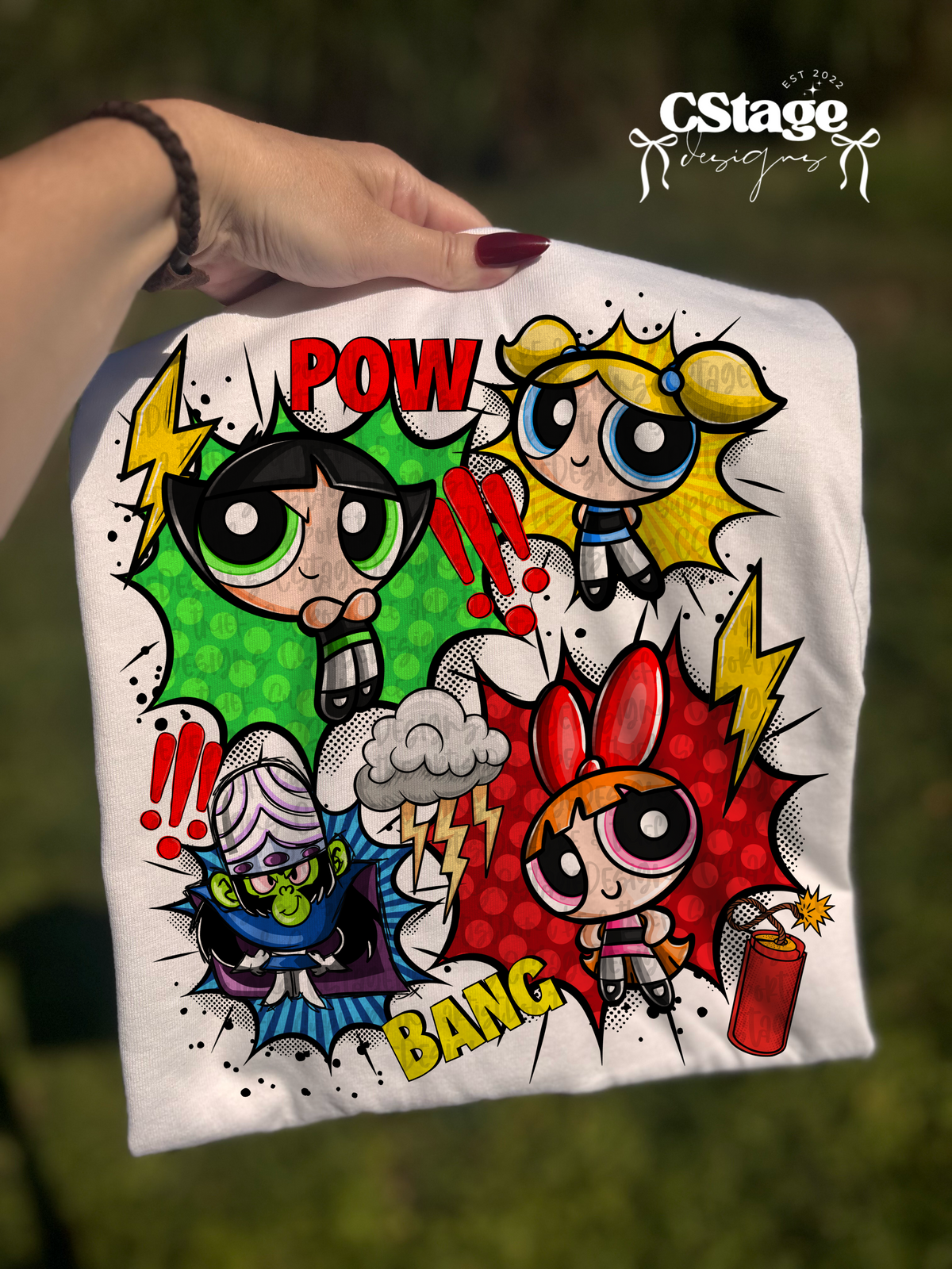 P puff girls pow bang collage (Cstage) DTF Transfer
