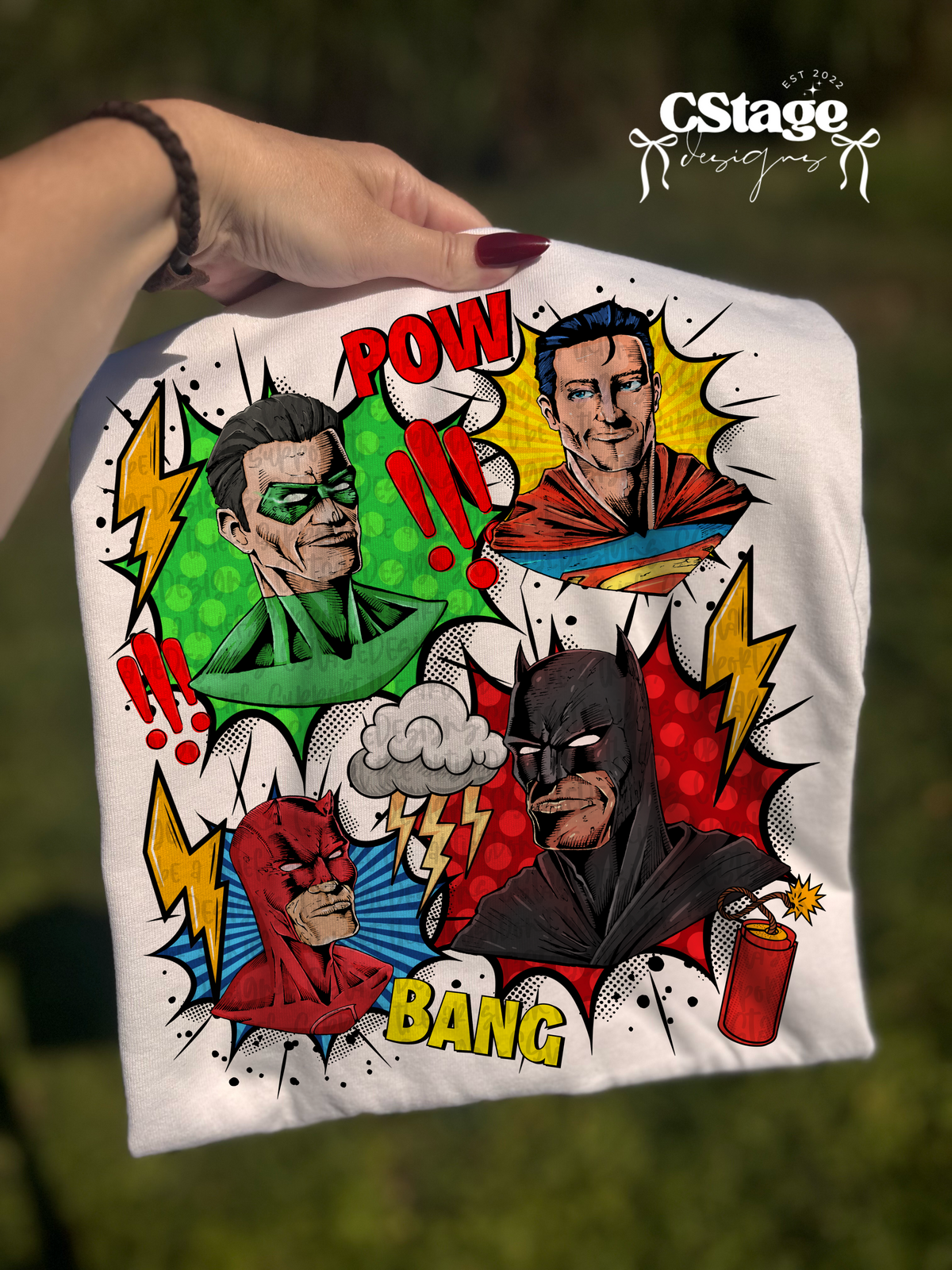S man pow bang collage (Cstage) DTF Transfer