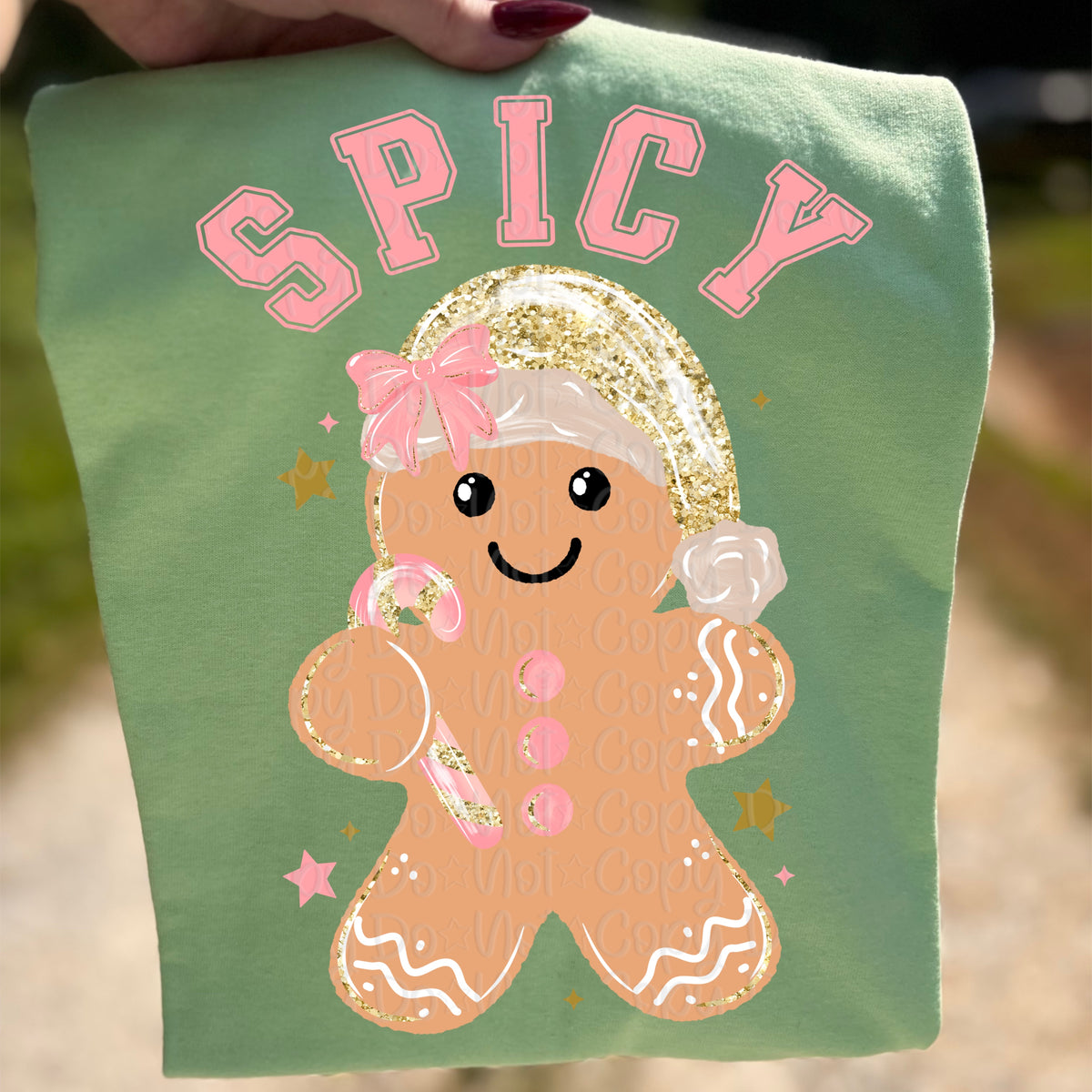 Spicy Faux Glitter Gingerbread (Virgo) DTF Transfer