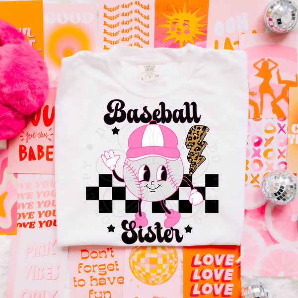 Baseball sister pink hat (VIRGO) 34611 DTF transfer