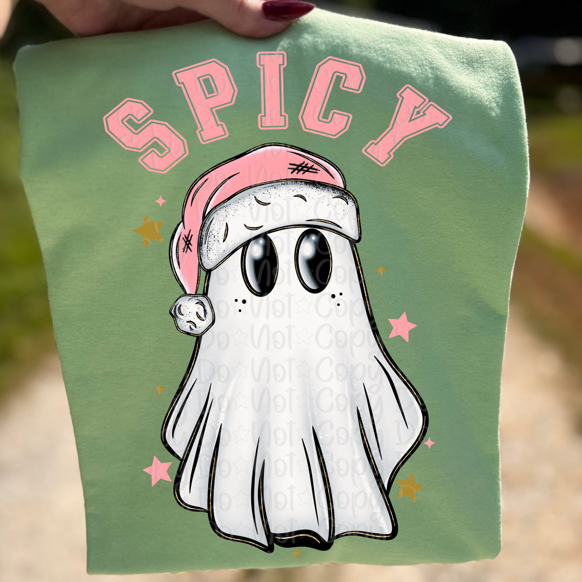 Spicy Pink Hat Ghostie (Virgo) DTF Transfer
