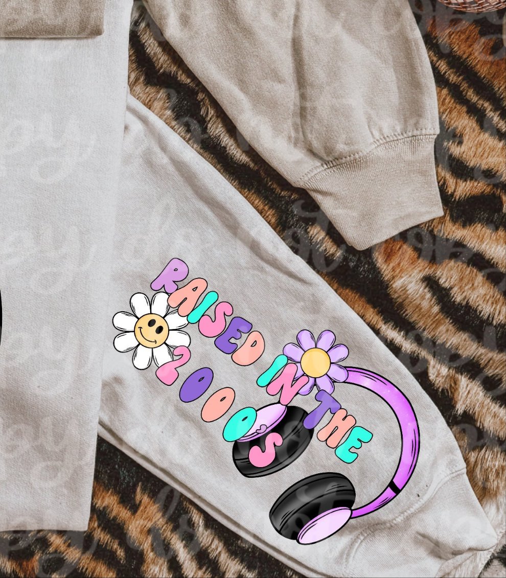 Raised on 2000's sleeve (VIRGO) 34753 DTF transfer