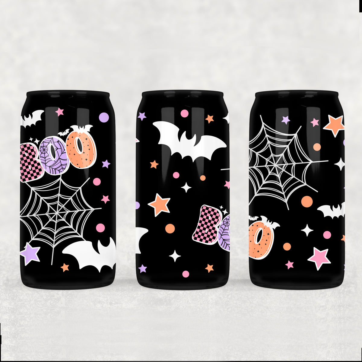 7616 boo spider webs and bats (CSC) UV DTF WRAP