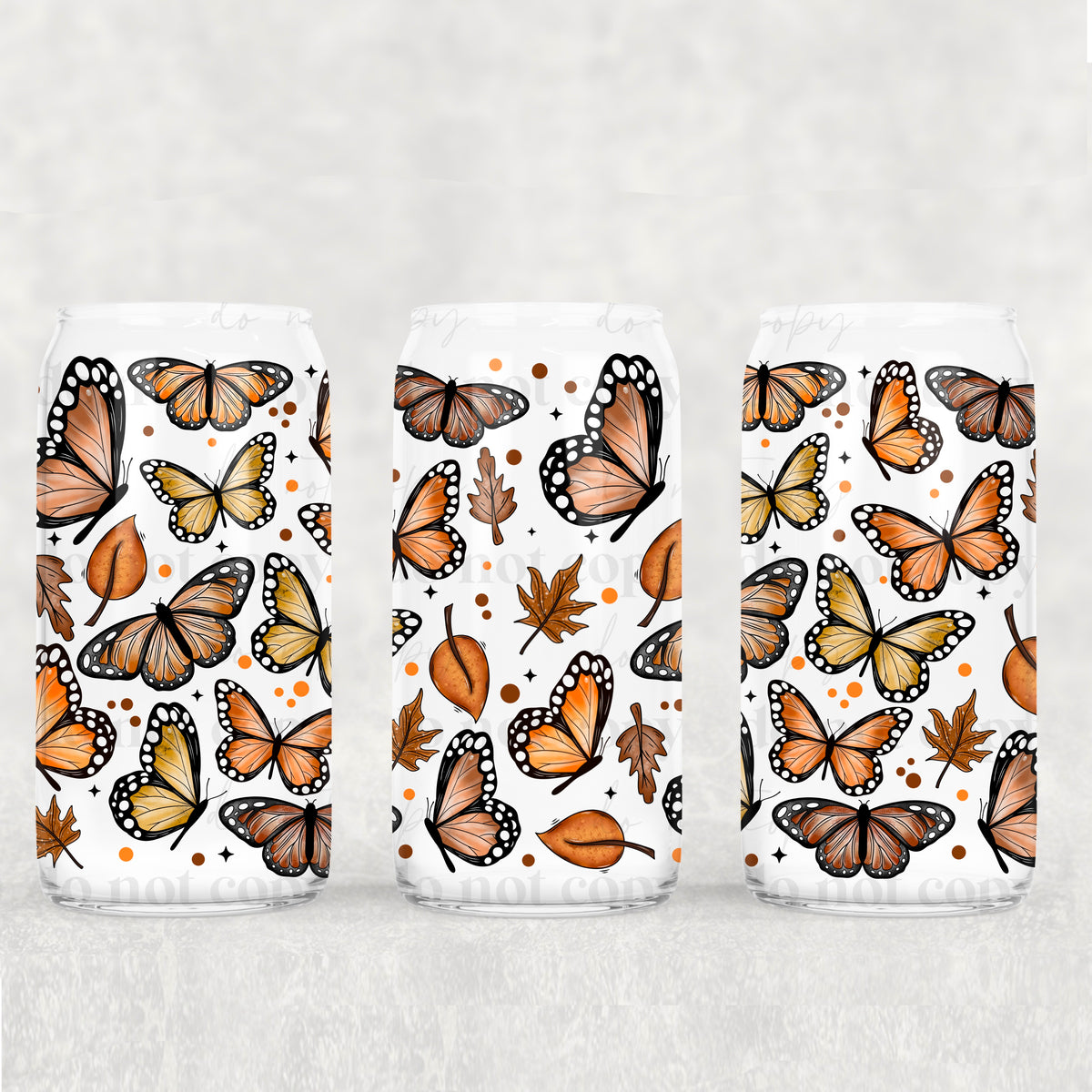 7618 fall butterflies (CSC) UV DTF WRAP