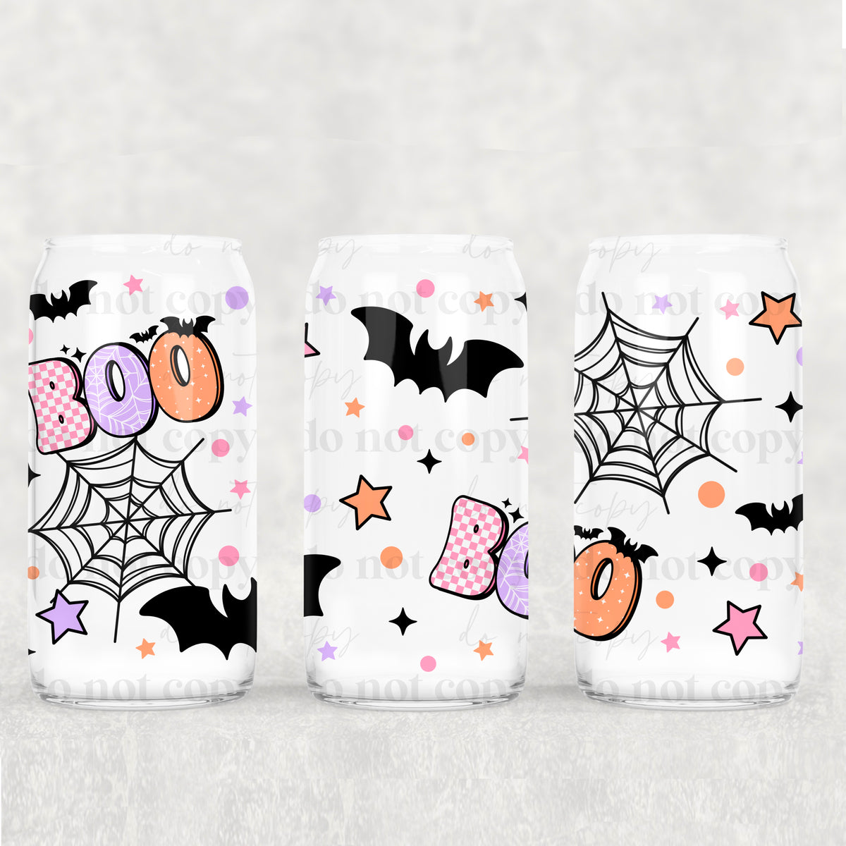 7619 boo checkered (CSC) UV DTF WRAP