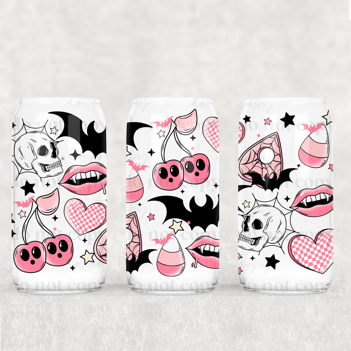 7621 pink halloween things (CSC) UV DTF WRAP