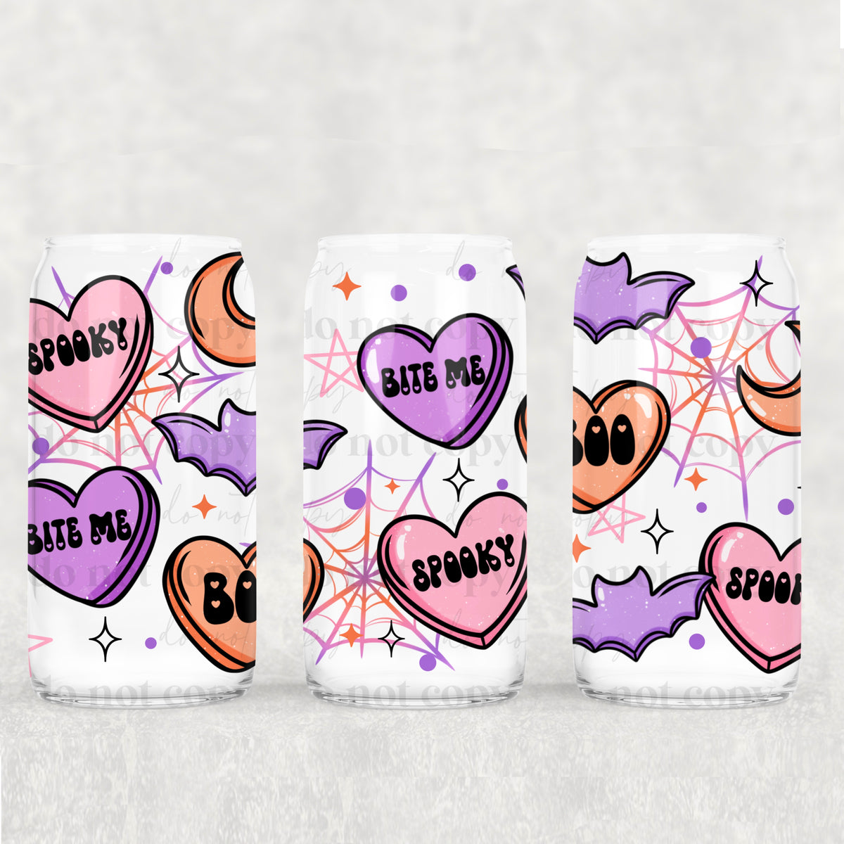 7639 halloween hearts (CSC) UV DTF WRAP