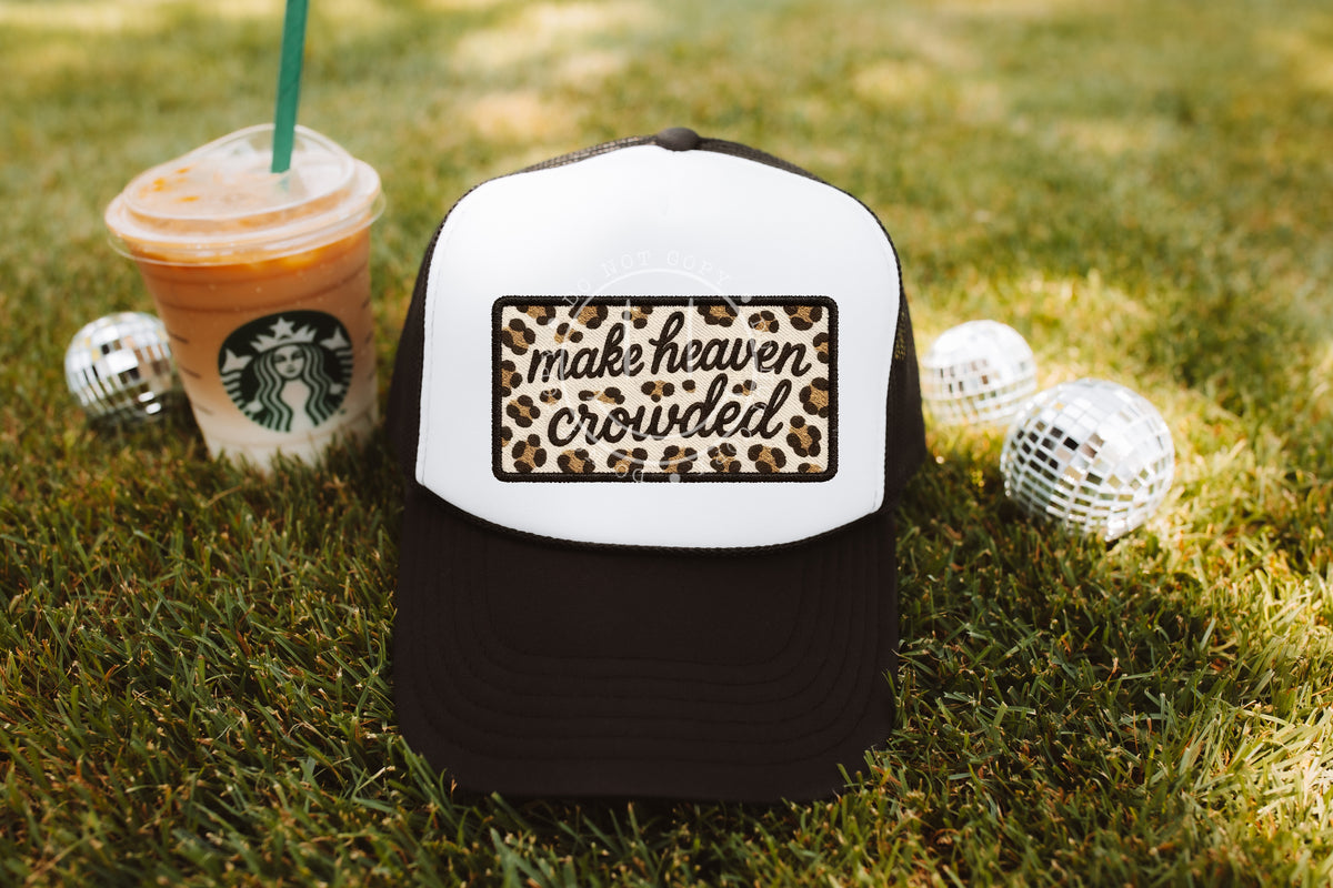 Make heaven crowed leopard faux patch (PH) DTF Transfer