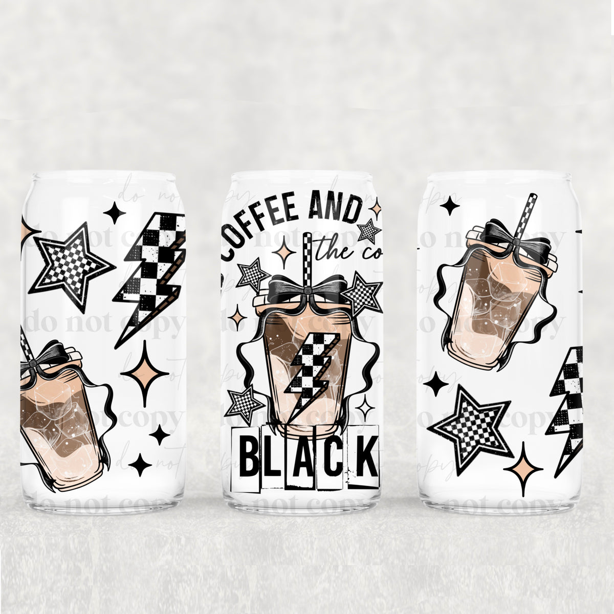 coffee and the color black 7720 (CSC) UV DTF WRAP