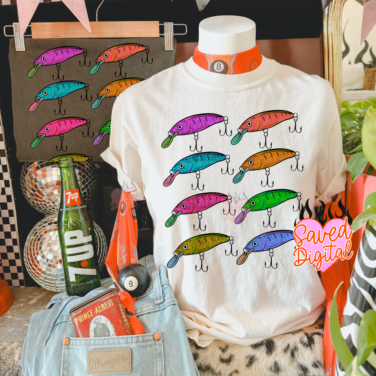 Fishing lure collage (Saved) DTF Transfer