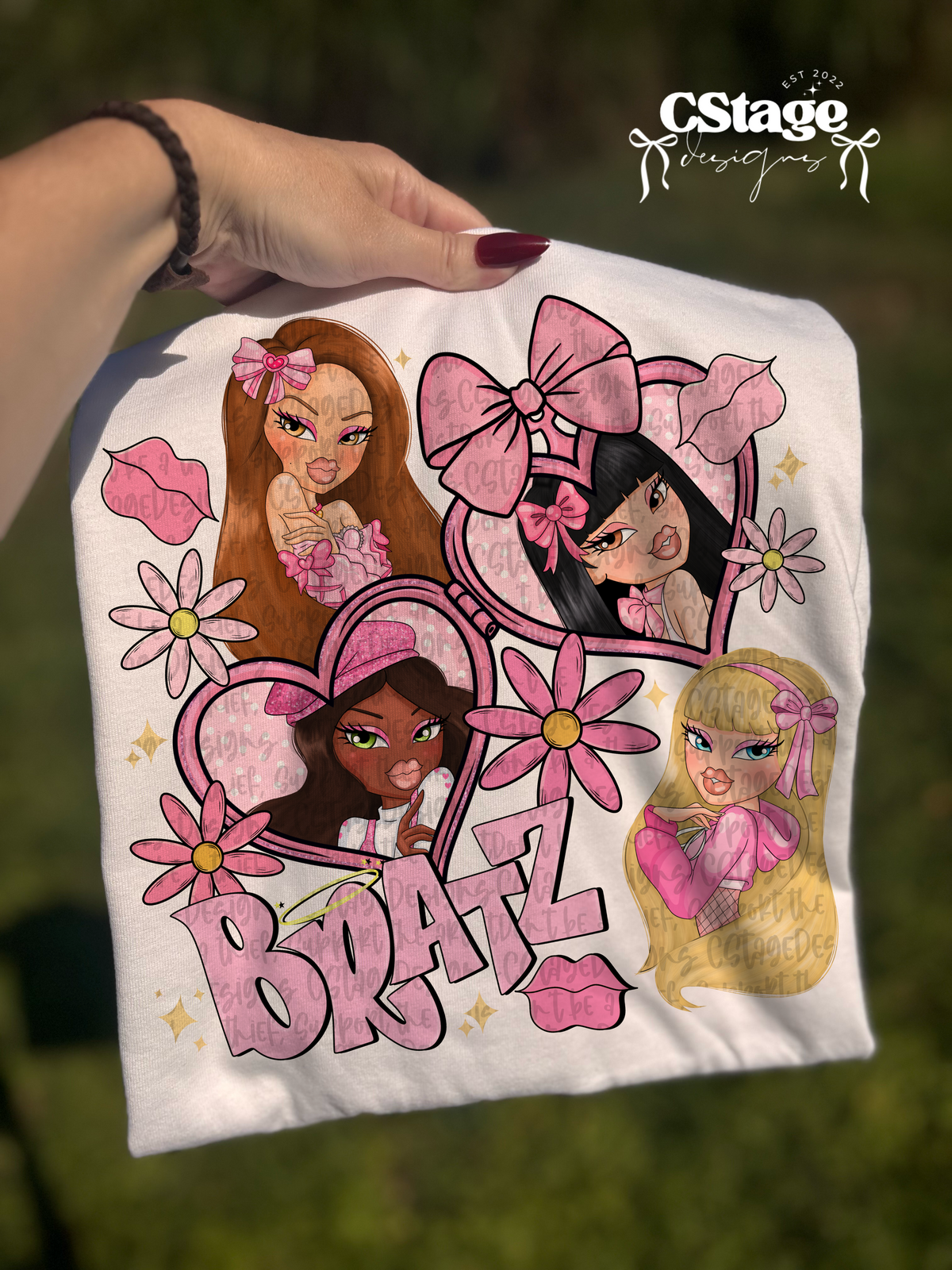 Pink dolls heart locket (Cstage) DTF Transfer