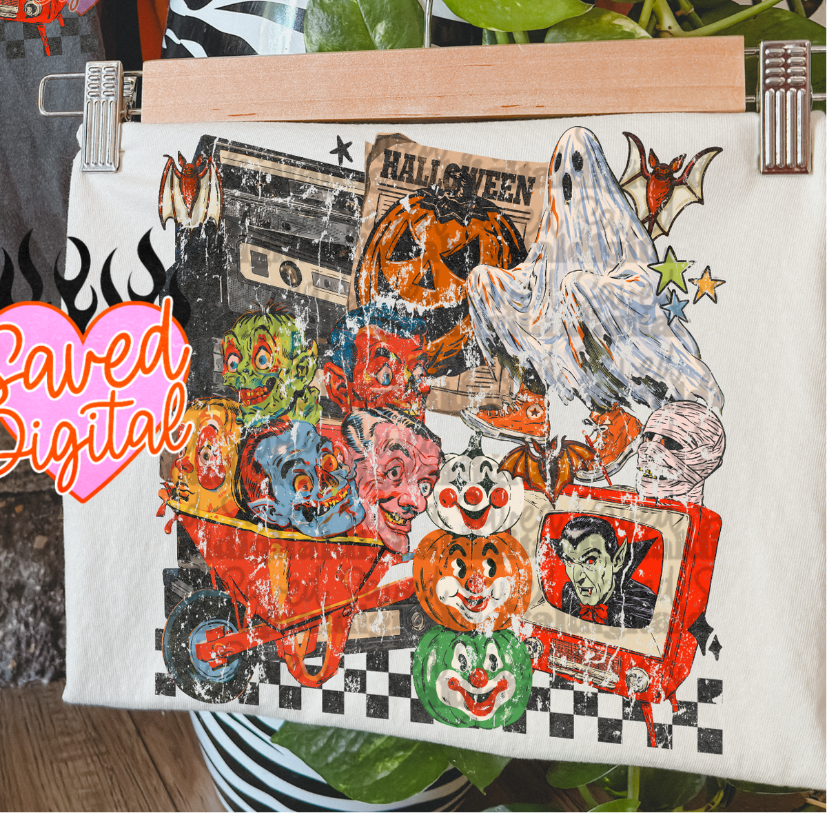 Halloween movies vintage distressed (Saved) DTF Transfer