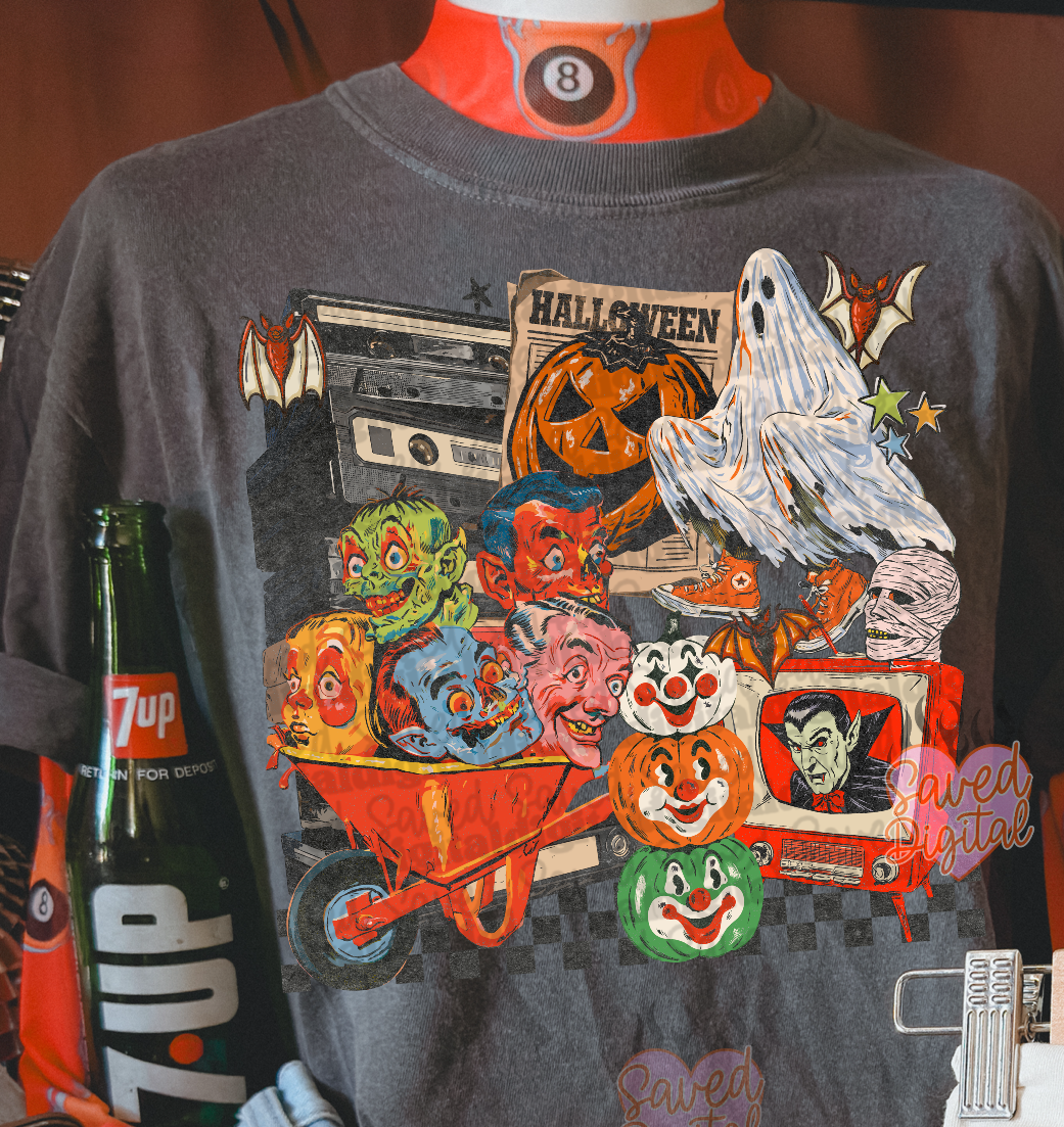 Halloween movies vintage (Saved) DTF Transfer