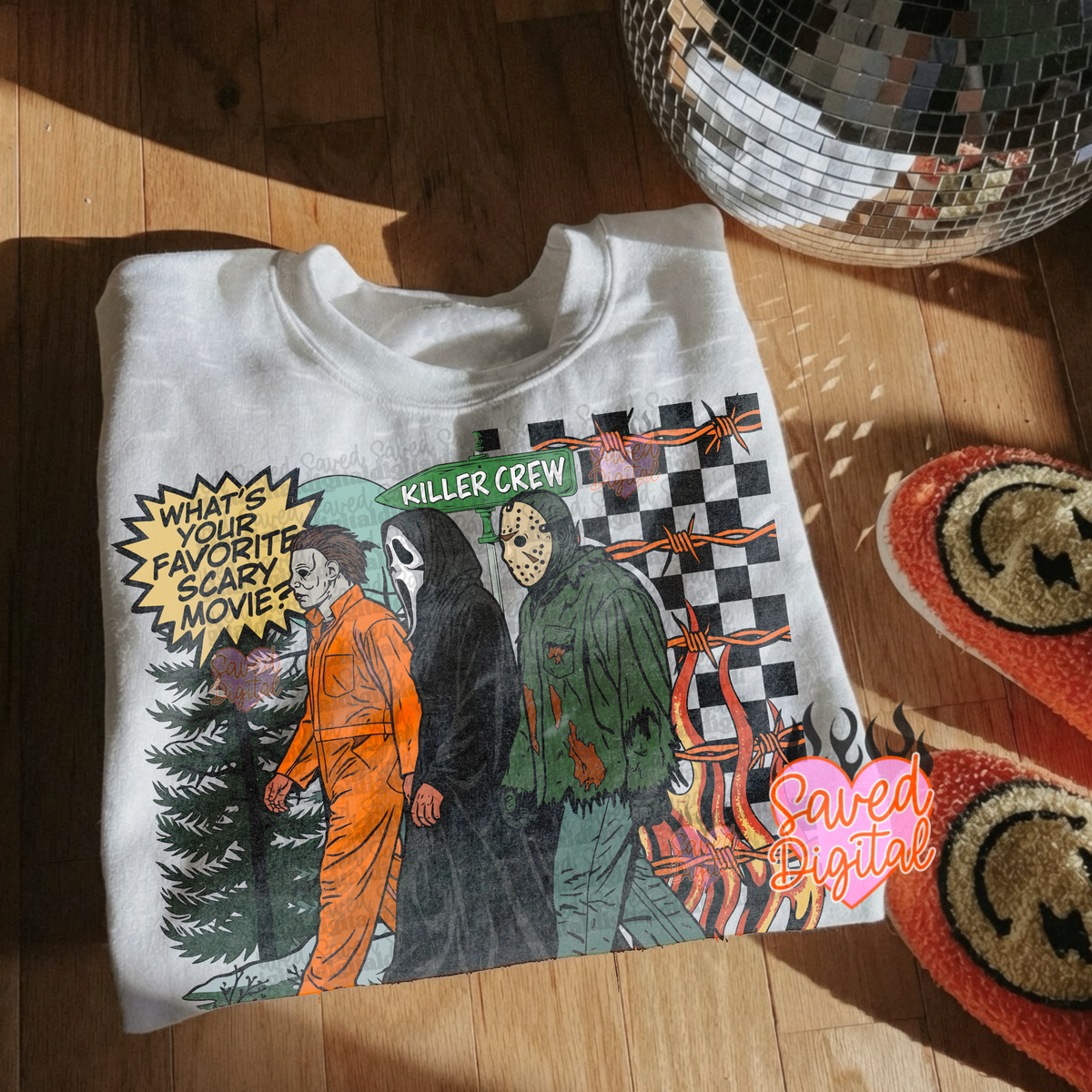 What's your favorite scary movie killer crew (Saved) DTF Transfer