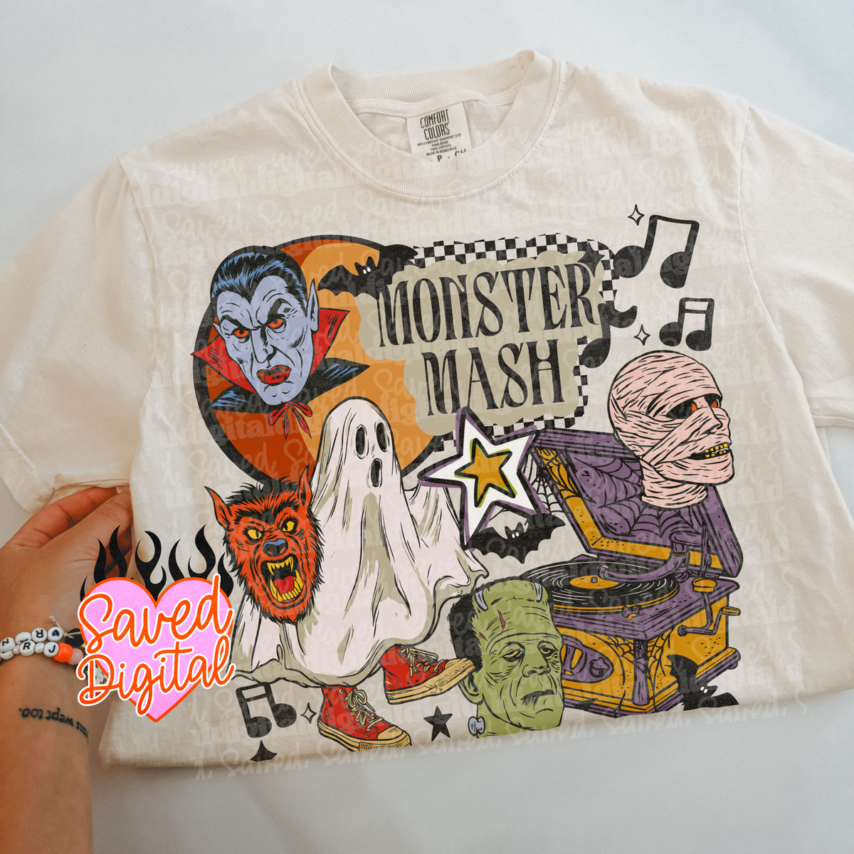 Monster M ghost vampire frank and mummy (Saved) DTF Transfer
