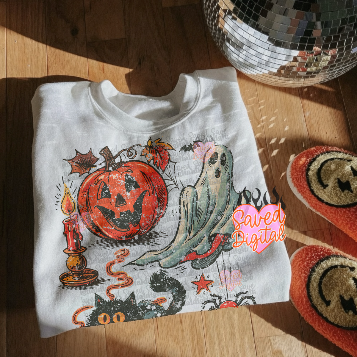 Halloween vintage distressed (Saved) DTF Transfer
