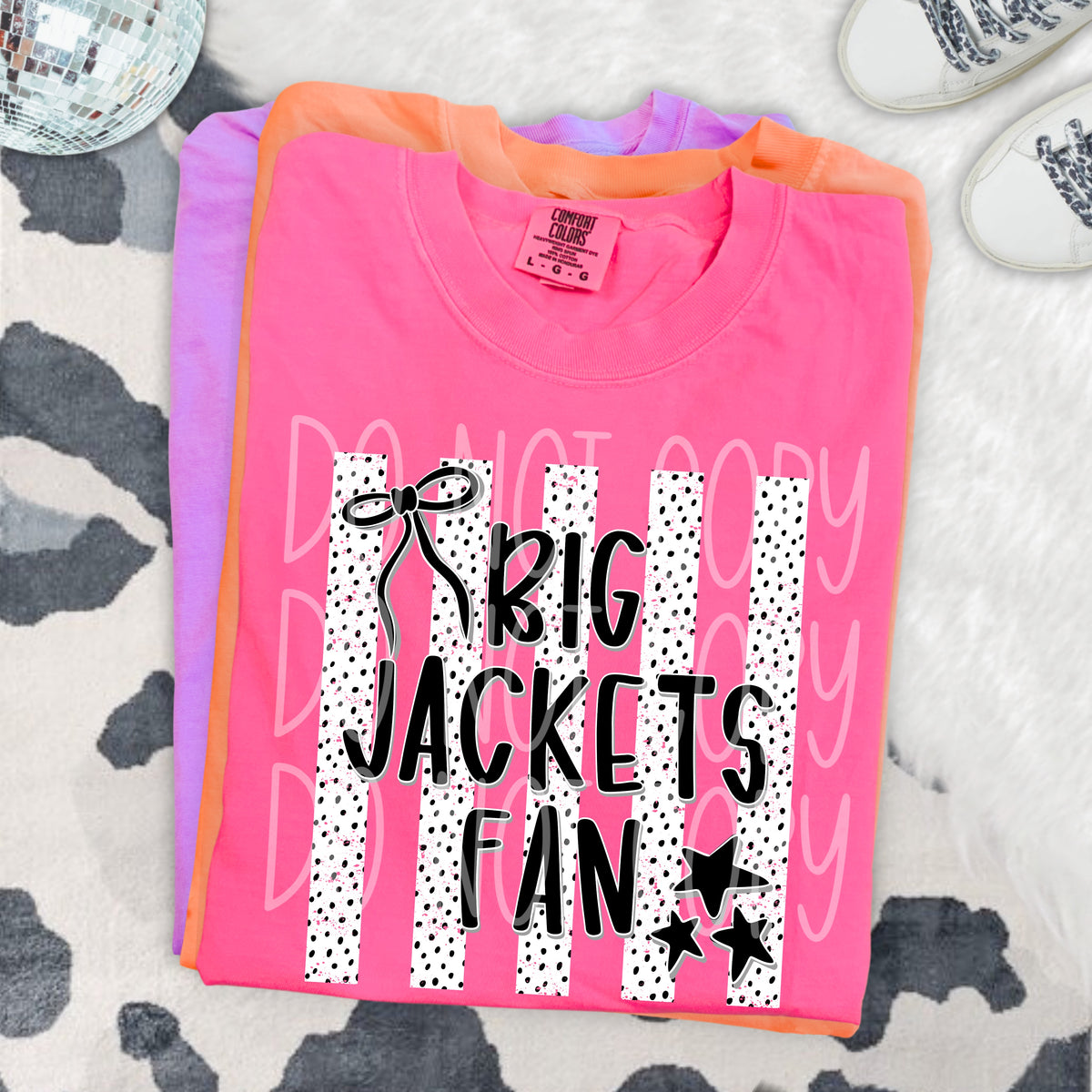 Big jackets fan black bow (PH) DTF transfer