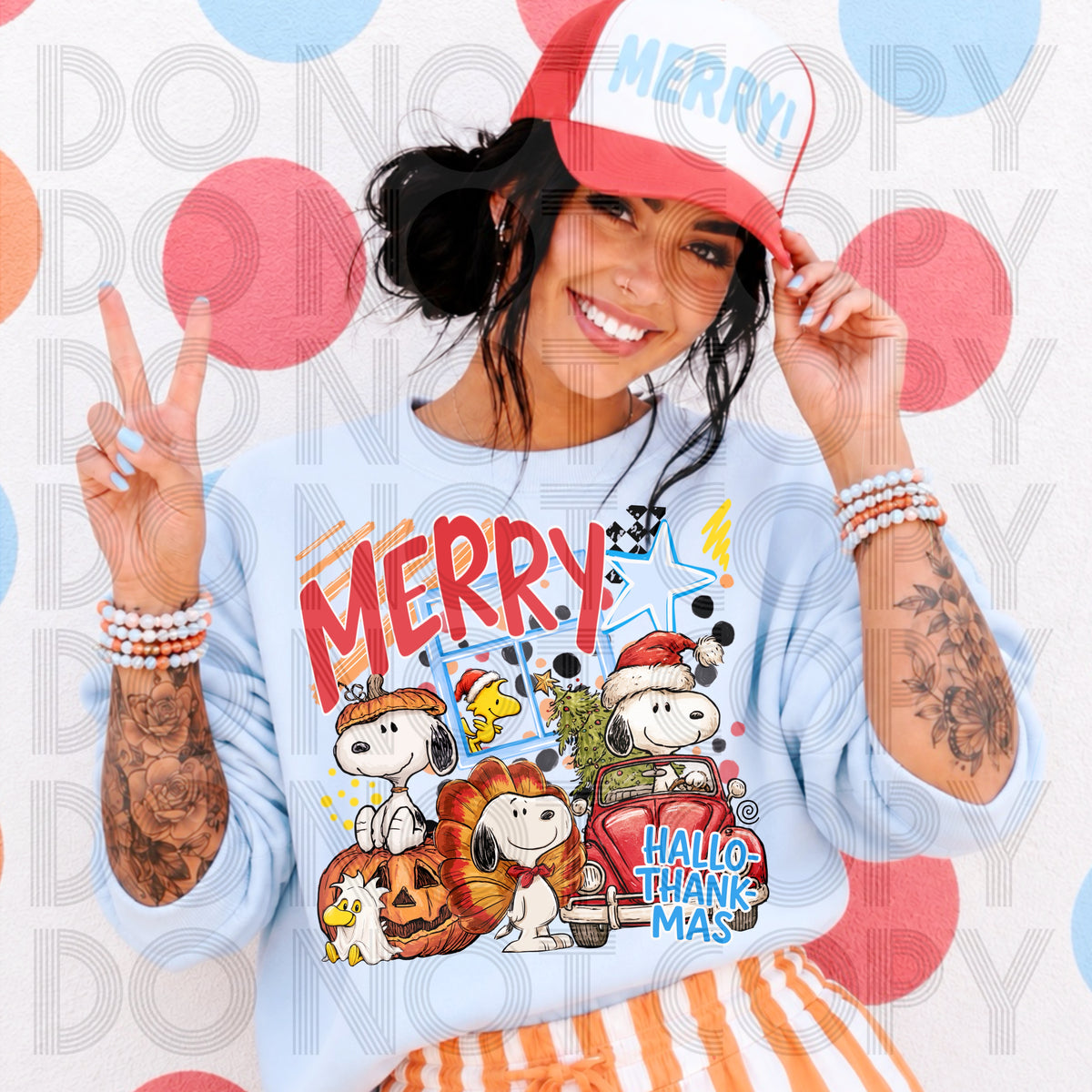 Merry Hallothanksmas snoop (Renewed) DTF transfer