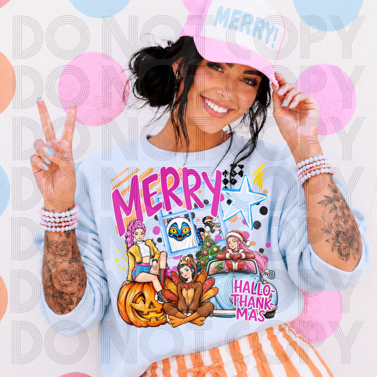 Merry Hallothanksmas kpop (Renewed) DTF transfer